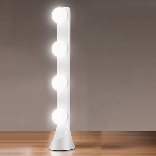Barra 4 Focos Luz Led Portátil Usb Espejo Tocador Mesa Blanco Veoquiero