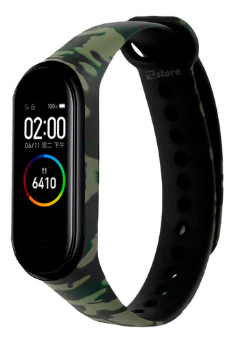 Correa Compatible Con Xiaomi Mi Band 4 Y 3 Camuflado Verde