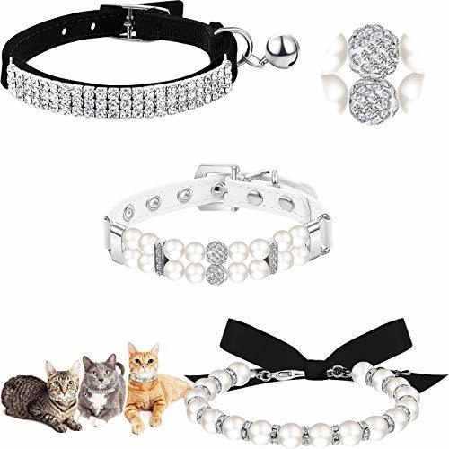 , Collar De Cinta Ajustable Para Perro, Collar Con Diamante