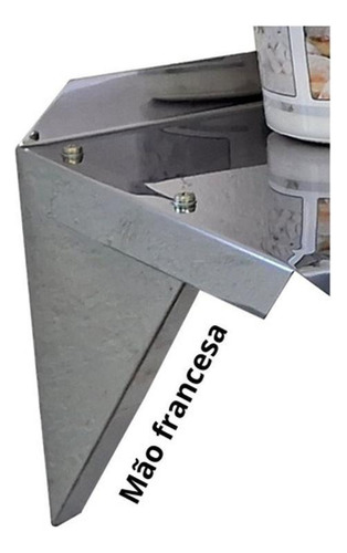 Estante superior de acero inoxidable para cocina industrial 75 x 30 cm