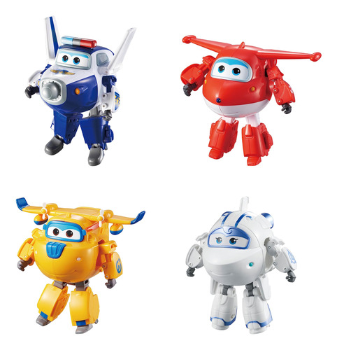 Super Wings Paquete De 4 Juguetes Transformadores De Robot D