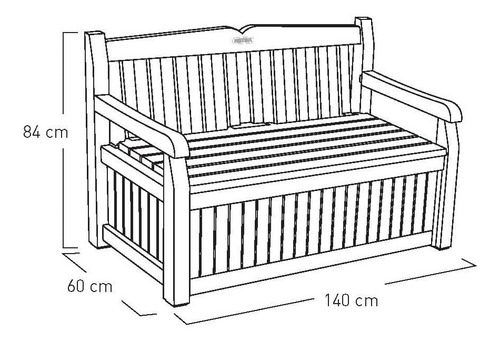 Imagen 3 de 8 de Banco De Jardin Con Almacenamiento Eden Brown