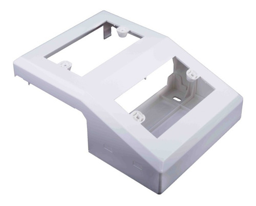 Caja Doble Para Cablecanal 100x45 Mm - Blanca Cantidad X 5