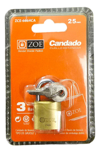 Candado Zoe De Arco 25mm