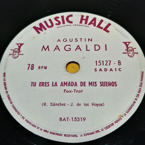 Pasta Agustin Magaldi Music Hall C459