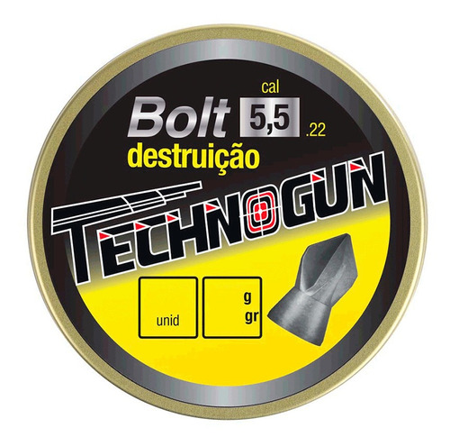 Postones Bolt 5.5mm - 500 Unidades - 4 Latas