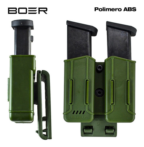 Imagen 6 de 10 de Porta Cargador Doble Boer Molle Universal Porta Esposas