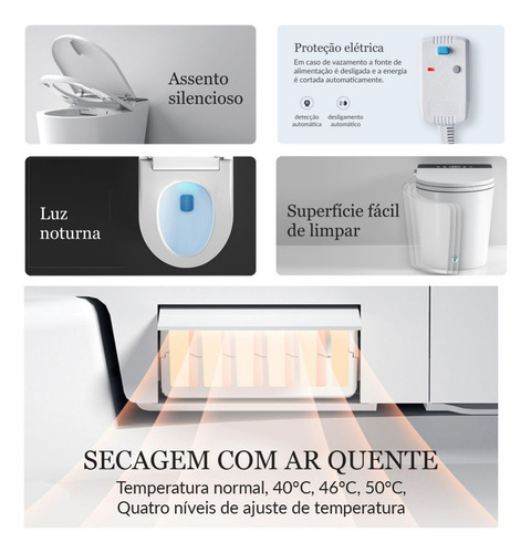 Vaso Sanitário Inteligente Luxo Bacia Sanitária Eletrônica