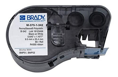 Brady 143229 M-375-1-342 - Cartucho De Poliolefina B-342, Co