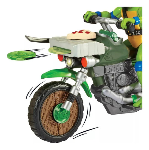 Tortugas Ninja Figura De Accion Leonardo Con Motocicleta