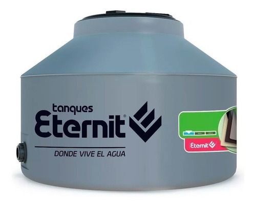 Tanque de agua Eternit Bajo Techo tricapa vertical polietileno 500L gris de 735 mm x 1050 mm