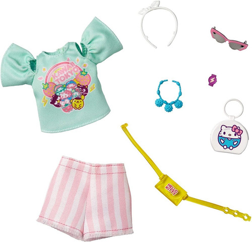 Imagem 2 de 5 de Barbie Fashion Pack Hello Kitty Roupa 2020 Cartela Sapato L