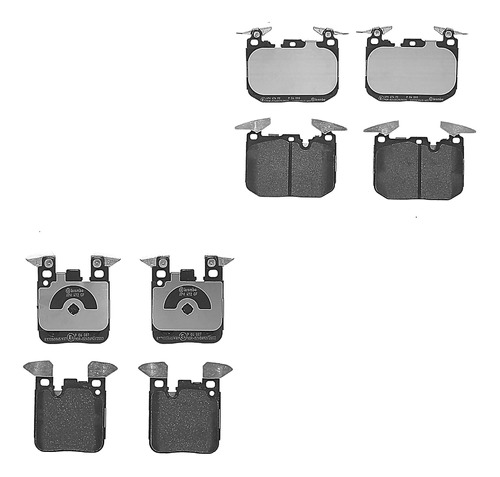 Balatas Bajos Metales Del + Tras Bmw 320i 12 Al 18 Brembo