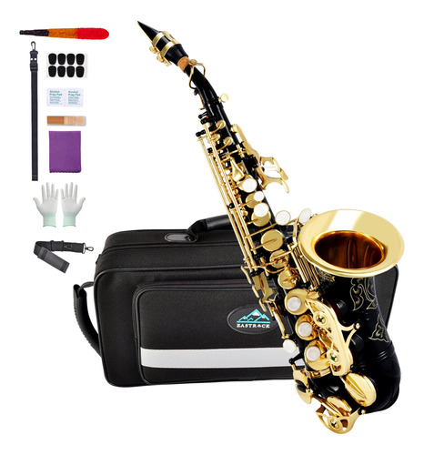 Eastrock Saxofon Soprano Curvado Bb Instrumentos De Saxofon