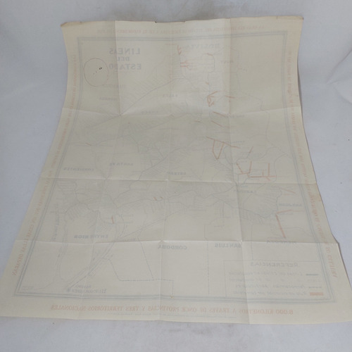 Antiguo Mapa Ferroviario Estación 1936 Norte Arg Mag 66417 (Usado)