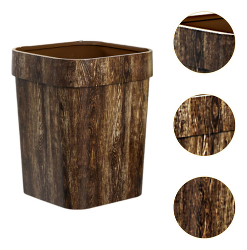 Lixeira Reciclável Decorativa Fazenda Casa L Marrom