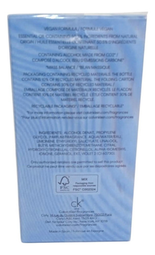 Perfume Calvin Klein One Reflections Unisex Edt 100 Ml
