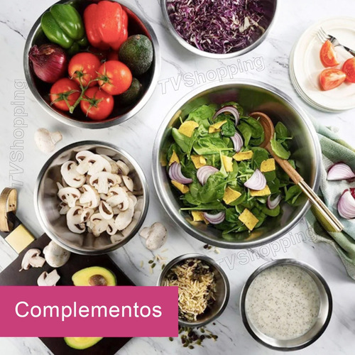 Ensaladera Tazón Para Mezclar Masa Acero Inoxidable 26 Cm Ch