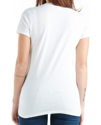 Playera Blanca Mujer Cuello En V Algodón Premium