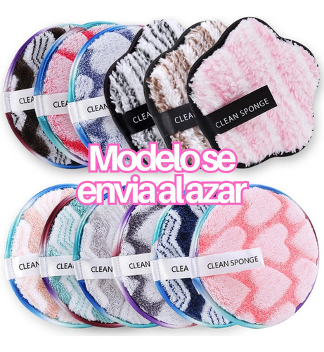 Set 4 Almohadillas Limpieza Facial Doble Cara Lavable