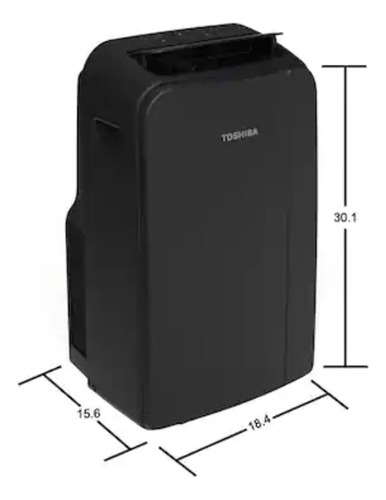 Aire Acond. Portátil Toshiba 10000 Btu Frío Rac-pd1414cw Negro