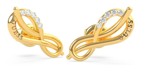 Aretes Para Mujer Guess Eterrnal Love Color Dorado