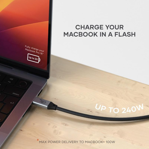 Cable Usb 4 Pro Satechi, Certificado Usb-if, Suministro De E