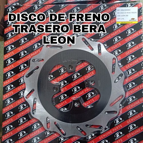 Disco De Freno Trasero León Bera Original