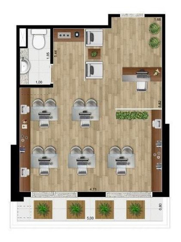 Imagem 13 de 19 de Sala À Venda No Bairro Chácara Santo Antônio (zona Sul) - São Paulo/sp - O-2426-7951
