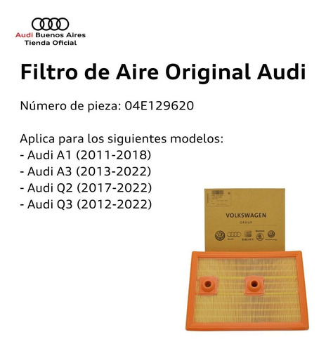 Filtro De Aire Audi 04e-129-620