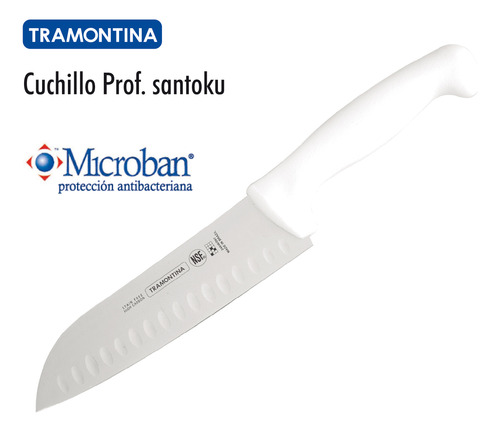 Cuchillo Santoku Tramontina Profesional 7 PuLG