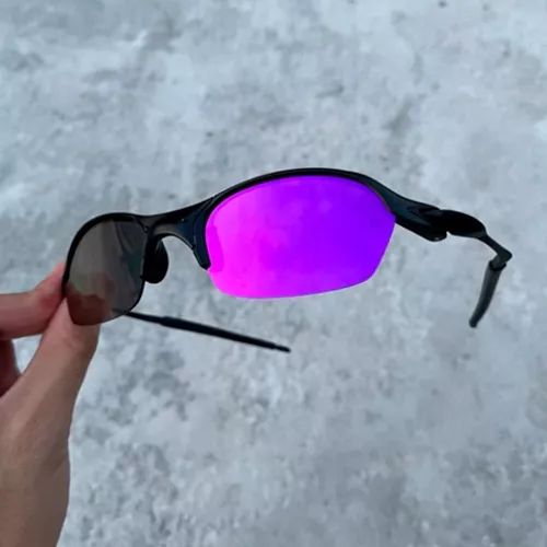 ÓCULOS DE SOL OAKLEY JULIET - LENTE ROXA PURPLE - ARMAÇÃO X METAL - Filip  Joias