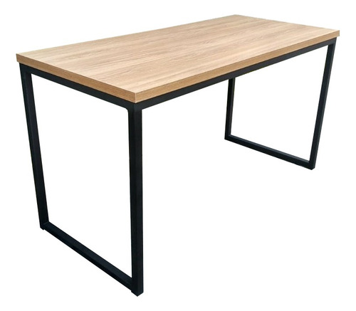 Mesa  De Jantar + 1 Banco Ferro Mdf Industrial 120x60cm