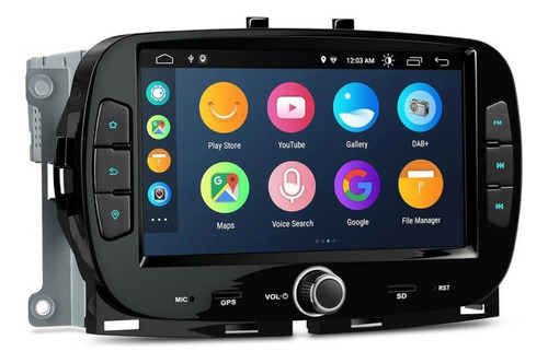 Carplay Android Fiat 500 2009-2015 Gps Wifi Radio Touch Hd