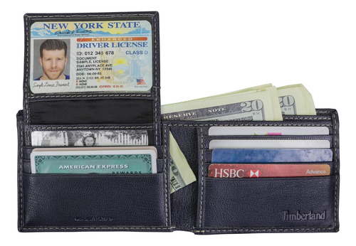 Passcase Masculino Timberland De Couro Genuíno Security Rfid