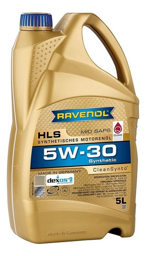 Aceite De Motor Hls 5w30 Ravenol 5lts Sintético C3 Mid Saps