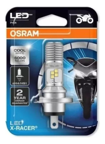 Lampara Moto H4 Hs1 P43t Led 12v Osram Led 6000k 