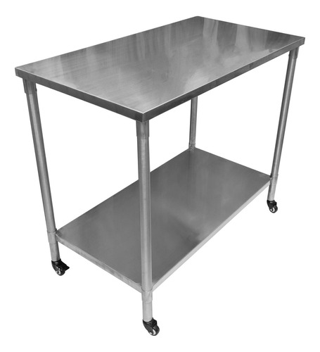 Mesa C/rodajas Acero Inox. 110x60x90 Mindejal (envio Gratis)