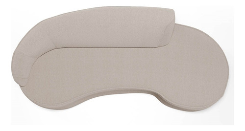 Sofá Living 3 Lugar 210cm Braço Esquerdo Mozart Bouclê Bege Cor Creme