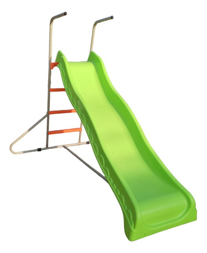 Tobogán Infantil Grande En Plástico Con Escalera Metálica