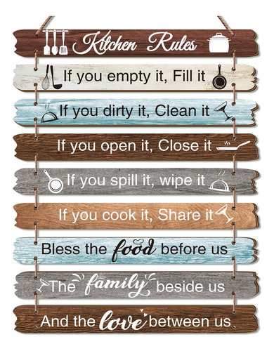 Reglas De Cocina Rustica, Decoracion De Pared, Decoracion Ru