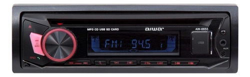 Radio De Auto Aiwa Aw-6655 Con Usb Y Bluetooth Negro