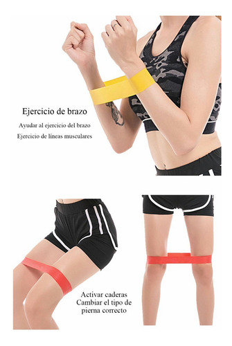 Imagen 5 de 7 de Bandas De Resistencia Para Ejercicios De Yoga Pilates