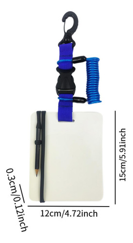 Tablero De Redacción De Buceo Bloc De Notas Con Clip Azul
