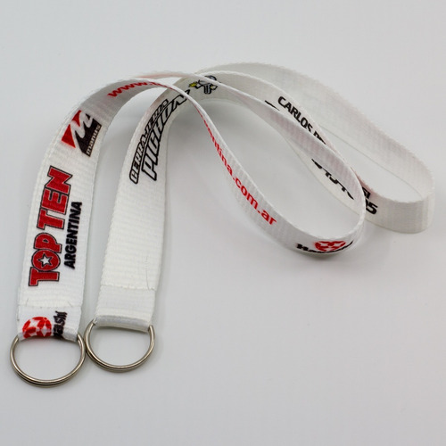 Imagen 5 de 10 de Cintas Llaveros Con Logo Full Color Argolla 45cm Pack 200u