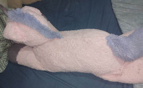 Unicornio De Peluche Gigante Rosa Claro (Usado)