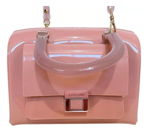 Bolsa Petite Jolie Lana Baú Bolso Frontal Cor Rosa