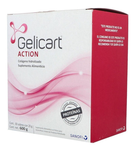 Gelicart Action Colageno En Polvo X30sobres (envio Gratis)