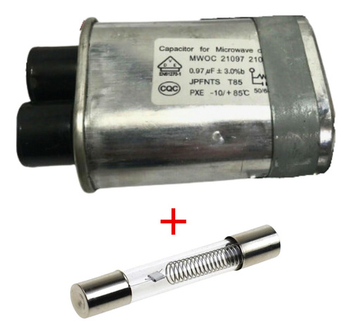 Capacitor Microondas 0.97 Uf 2100v Con Fusible 5000v 800ma