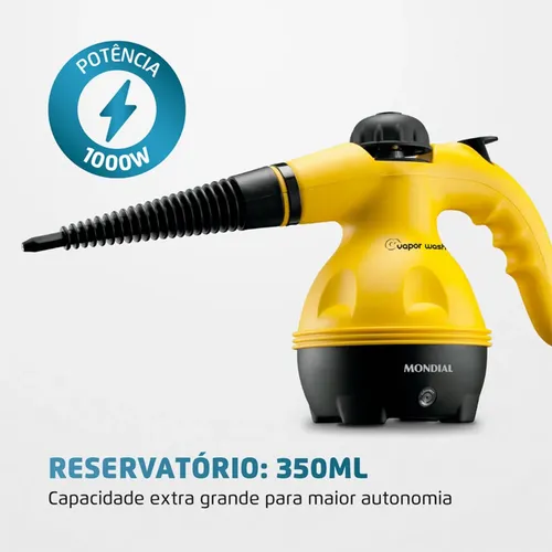 Higienizador Vapor Wash Hg-01 Amarelo/preto Mondial Amarela E